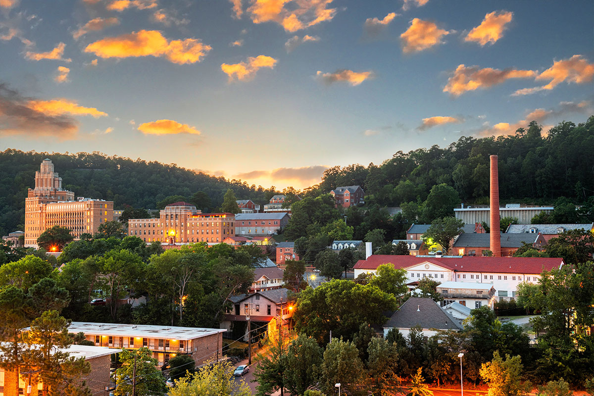 Northwest Arkansas at sunset